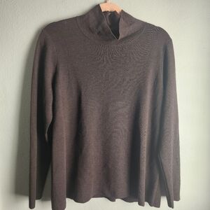 Eileen Fisher Merino Mockneck Sweater Size Medium